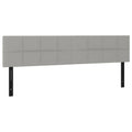 Vidaxl 2 Pcs Light Gray Fabric Adjustable Height Headboards | Stylish & Sturdy Design | Engineered Wood & Solid Larch Wood Construction | Perfect Back Support