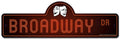 Broadway Street Sign | Indoor/Outdoor | Funny Home Decor for Garages, Living Rooms, Bedroom, Offices | SignMission personalized 