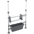 vidaXL Adjustable Aluminum Kitchen Organiser - Space-Saving, Ample Storage, Stylish Silver Color, Sturdy Construction, Perfect f