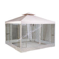 RIPLOCK Universal 10 x 10 Two-Tiered Replacement Gazebo Canopy Top Cover and Mosquito Netting Set