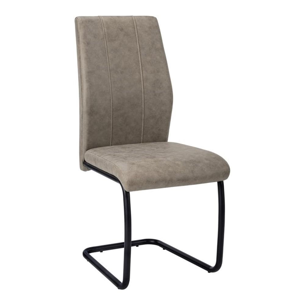 Monarch Specialties Chair2Pcs / 39 Inch  H/Taupe Fabric/Black Metal Dining Chair