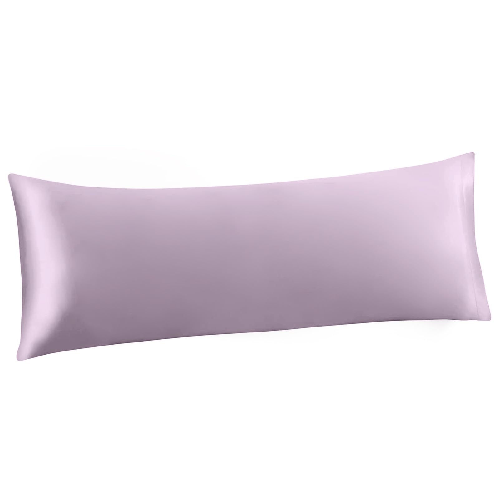Ersmak Satin Body Pillow Cover, 20X54 Inches Lavender Ultra Soft Satin Body Pillow Case For Hair And Skin, Silky Slip Cooling Lo