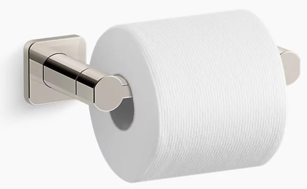 Kohler K-23528 Parallel Wall Mounted Pivoting Toilet Paper Holder - Vibrant Polished Nickel