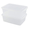 Farmoon 16 Quart Clear Storage Bin, Plastic Latch Containers/Boxes with Lid, 2 Packs
