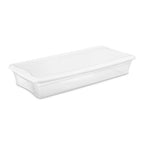 HOMZ 112-Quart Holiday Plastic Ornament Storage Container with Lids, Stackable Clear Box for Ornaments with Dividers, Red Lid, G