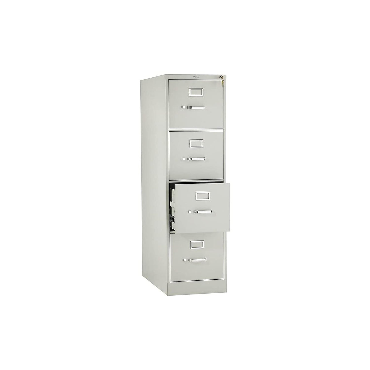 Hon 310 Series 4-Drawer Vertical File Cabinet, Letter Size, Lockable, 52-Inch H X 15-Inch W X 26.5-Inch D, Light Gray (Hon314Pq)