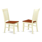 East West Furniture Nawe7-Bmk-W 7 Piece Dining Table Set Consist Of A Rectangle Dining Room Table With Butterfly Leaf And 6 Wooden Seat Chairs, 40X78 Inch, Buttermilk & Cherry