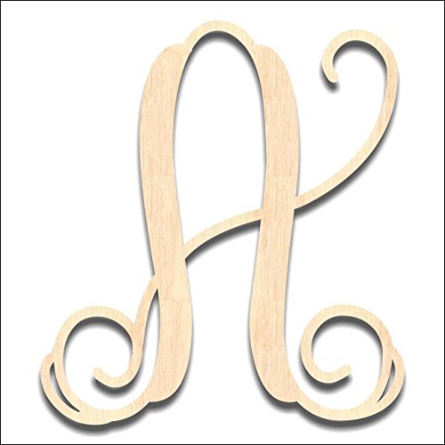 Back40Life - Precision Cut Vine Wood Monogram Letter - 13-inch Unfinished LC-01 Parent (&)