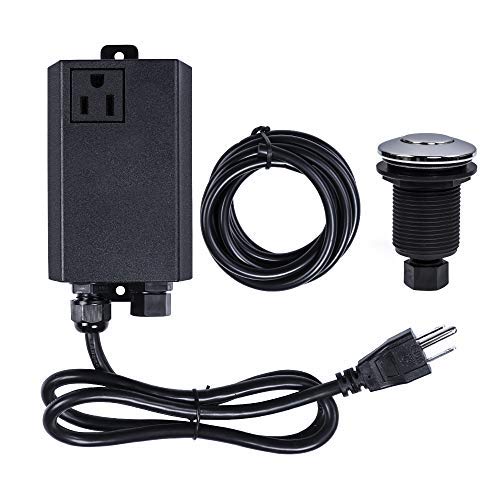 Garbage Disposal Air Switch Kit Sink Top Waste Disposal Stainless Steel On/Off Air Button Food and Waste Disposals Part by Etool