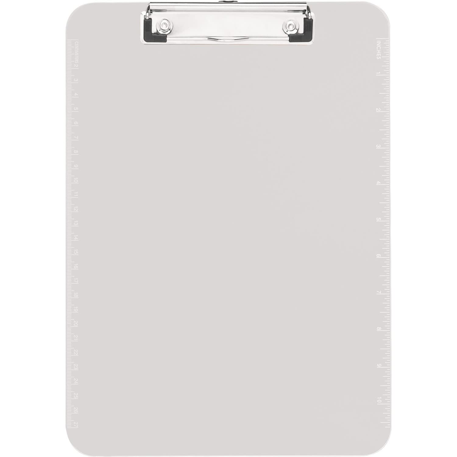Sparco 01869 Plastic Clipboard,W/ Flat Clip,9-Inch X12-Inch ,Clear