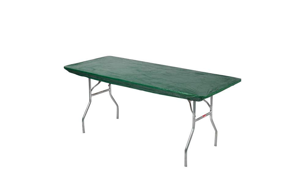 Kwik-Covers 6' Rectangle Plastic Table Covers 30' X 72', Bundle Of 5 (Hunter Green)