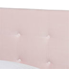 Baxton Studio Caprice Modern and Contemporary Glam Light Pink Velvet Fabric Upholstered Twin Size Panel Bed