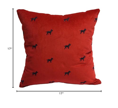 Blazing Needles Corduroy Throw Pillow, 17", Scottish Scotty