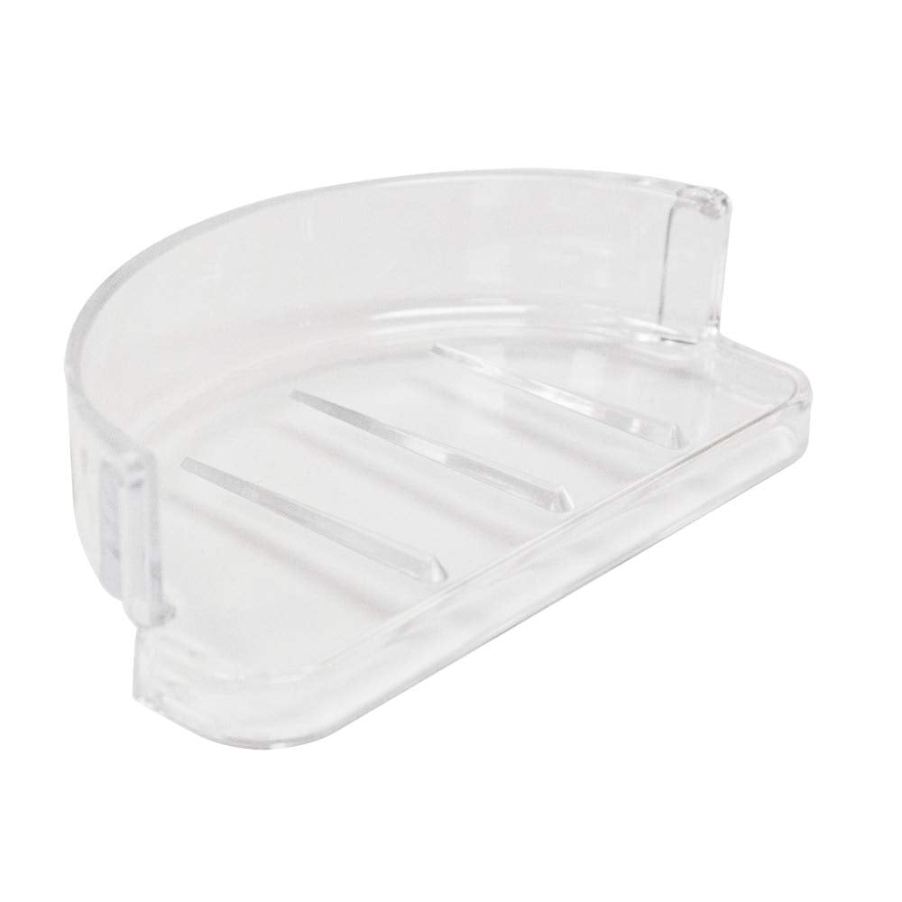 Ez-Flo Clear Replacement Bathroom Plastic Soap Dish, 15204