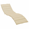 vidaXL Sun Lounger Cushion - Beige Oxford Fabric Cushion with Foam Fiber Filling - Versatile Outdoor Furniture Pad for Garden, P