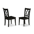 East West Furniture Wecl5-Blk-W 5 Piece Kitchen Table Set For 4 Includes A Rectangle Dining Room Table With Butterfly Leaf And 4 Dining Chairs, 42X60 Inch, Black