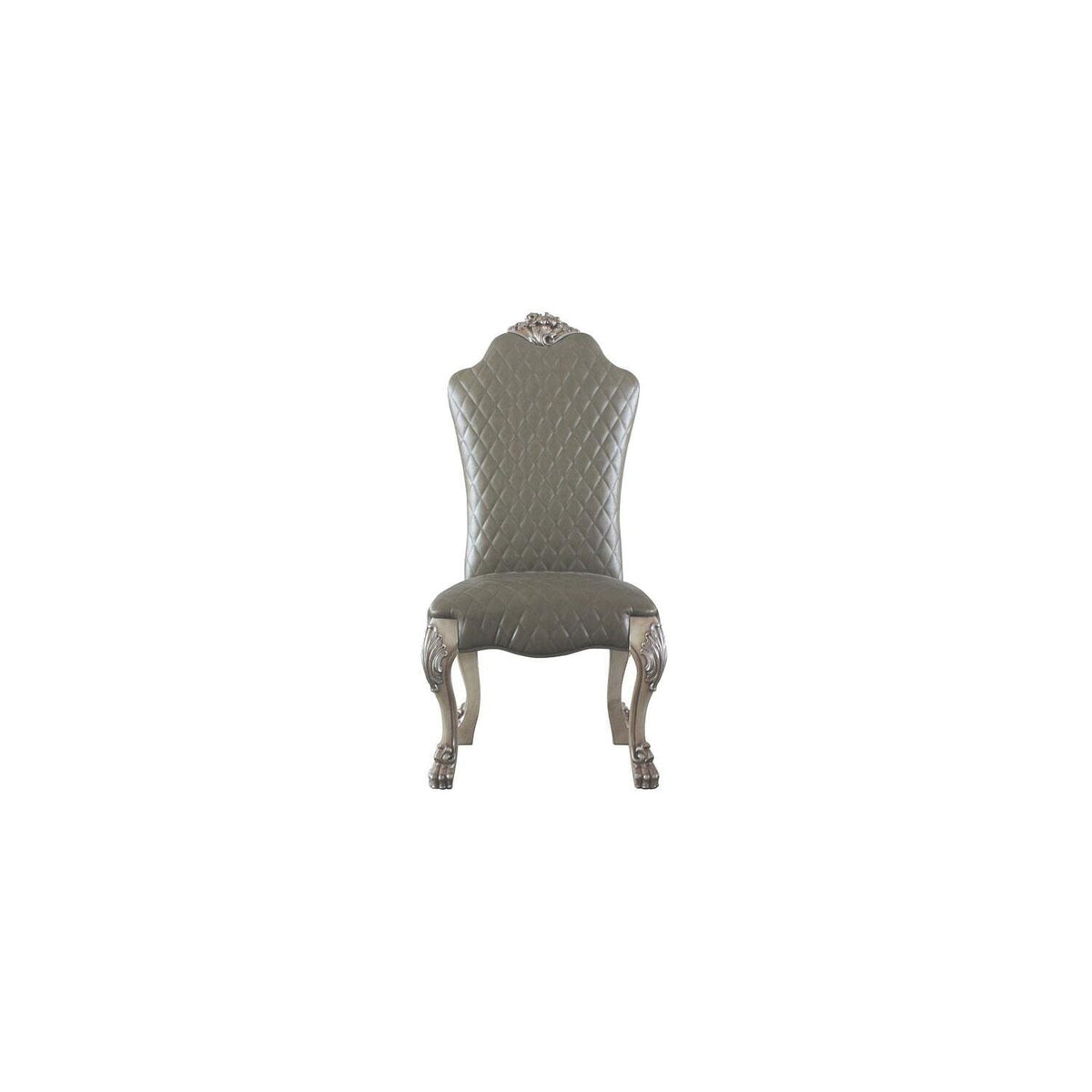 Acme Furniture Dresden Side Chair, 22 x 27 x 46, Vintage Bone White & PU