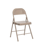 Cosco Smartfold All-Steel Folding Chair, 4-Pack, Antique Linen