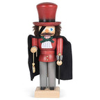 Mysterious Red Magician Nutcracker 11 X 4 Wood Decorative Tabletop Figurine