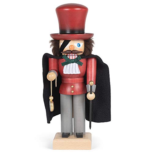 Mysterious Red Magician Nutcracker 11 X 4 Wood Decorative Tabletop Figurine