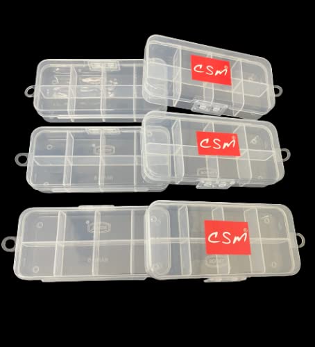 C.S.M CSM 8 Grid Compact Small Size Jewelery Boxes (PACK OF 6 BOXES)  for Home & Locker