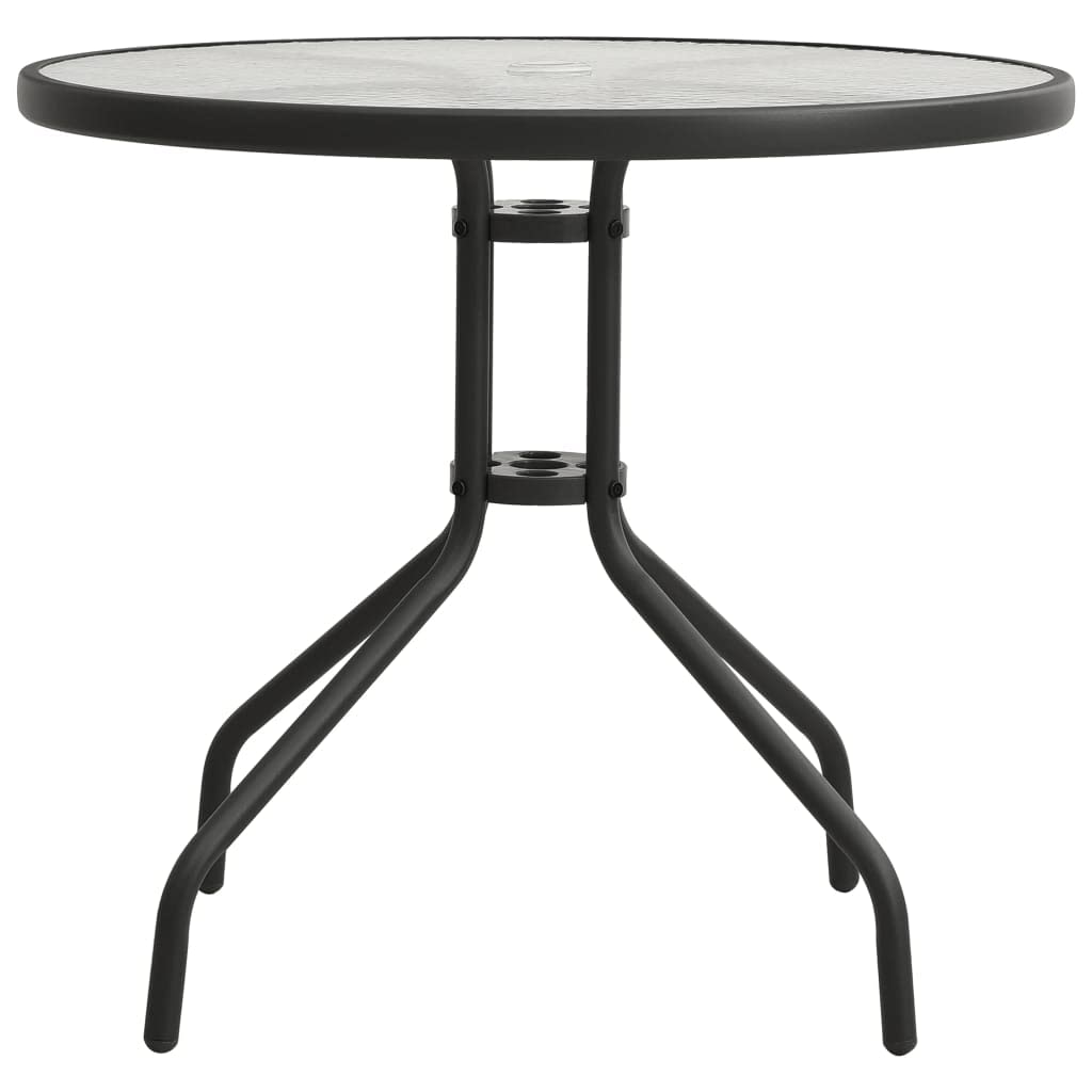 vidaXL Patio Dining Set 5 Piece Garden Outdoor Lawn Yard Terrace Balcony Dining Dinner Dinette Table and Chair Seat Seating Furniture Steel