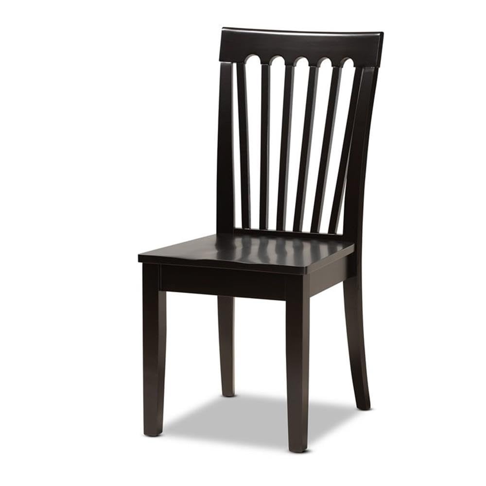 Baxton Studio Erion Modern and Contemporary Dark Brown Finished Wood 7-Piece Dining Set