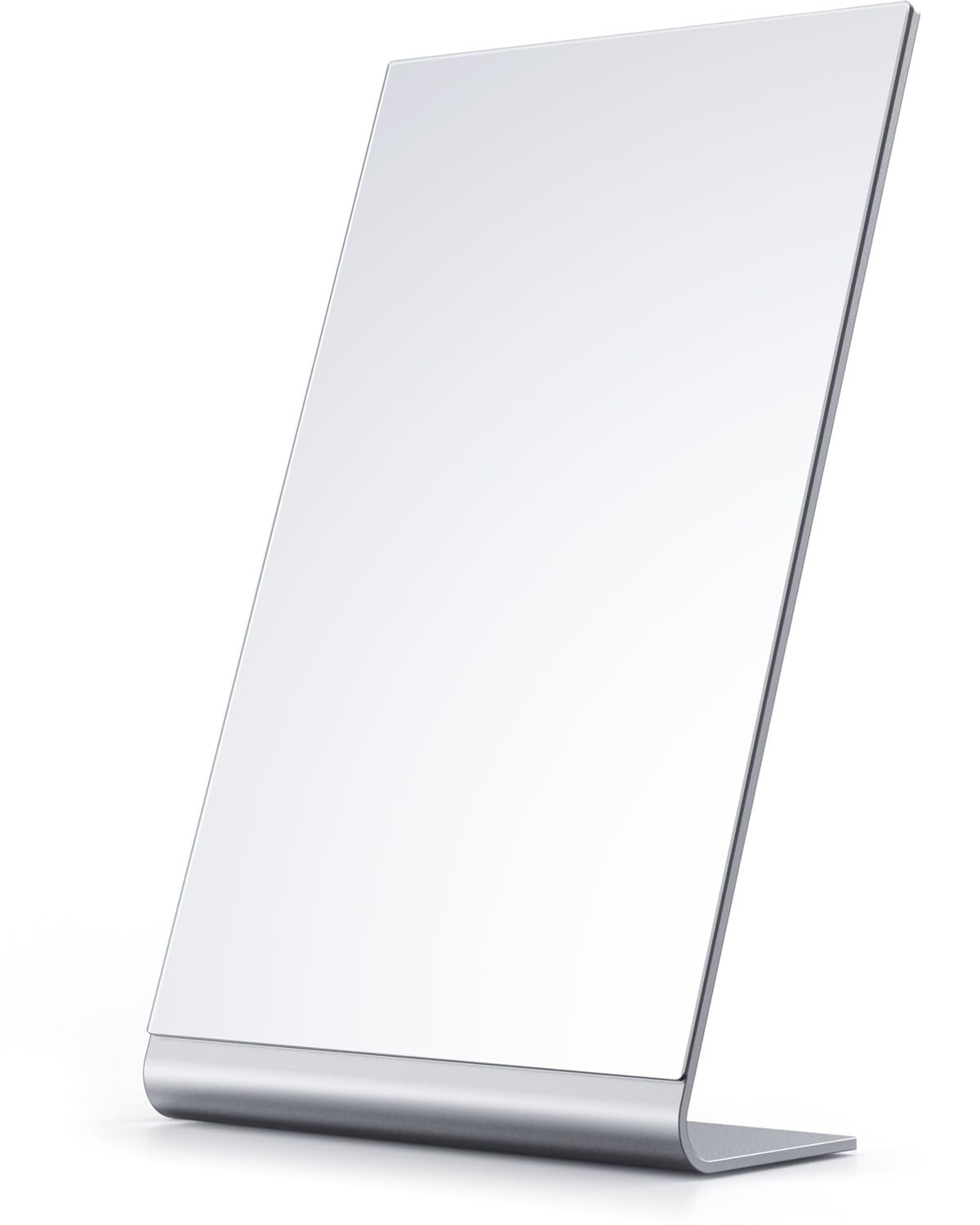 NEZZOE Modern Makeup Mirror, 12  Length Aluminum Desk Mirror, Vanity Mirror for Counter, Bedroom, Bathroom, Dorm