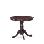 East West Furniture ANLY5-CAP-LC 5 Piece Kitchen Table & Chairs Set Includes a Round Dining Room Table with Pedestal and 4 Faux Leather Upholstered Dining Chairs, 36x36 Inch, Cappuccino
