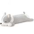 MIAOHAHA Plush Long Corgi Toy Cute Soft Stuffed Animal Corgi Doll Kids Plush Toy Pillow Gift for Kids and Girls(Gray, 60cm/23.6i