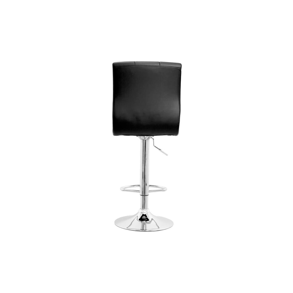 Best Master Swivel Bar Stool With Crystal And Tufted Look In Black (Set Of 2)