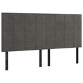 Vidaxl Headboard 4 Pcs, Upholstered Headboard For Bed Home, Bed Headboard With Wooden Leg, Bedroom Furniture, Dark Gray 31.5"X2"X30.7"/34.6" Velvet