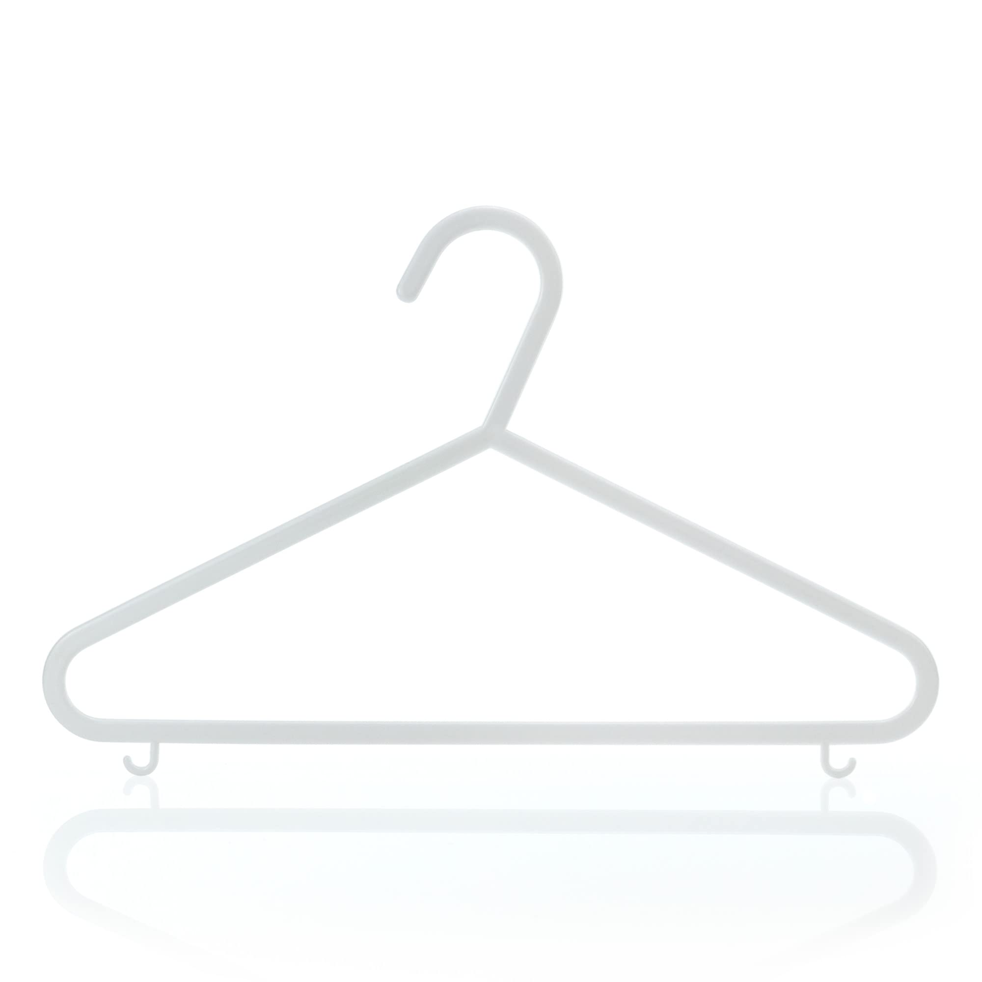 Hangerworld 18 Pack 11.8Inch White Plastic Kids Hanger - Sized For Baby, Toddler And Children