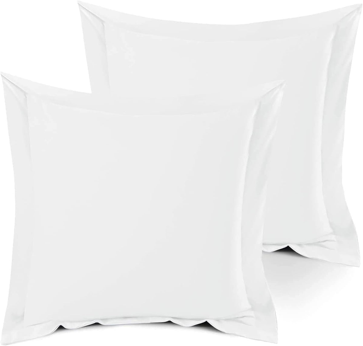 Precious Star Linen Pillow Shams Set Of 2 White European Square 26X26 Inch 600-Tc 100% Egyptian Cotton Pack Of 2 Euro White Sham