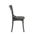 Acme Kendric Wood Side Chair Set of 2 in Rustic Gray