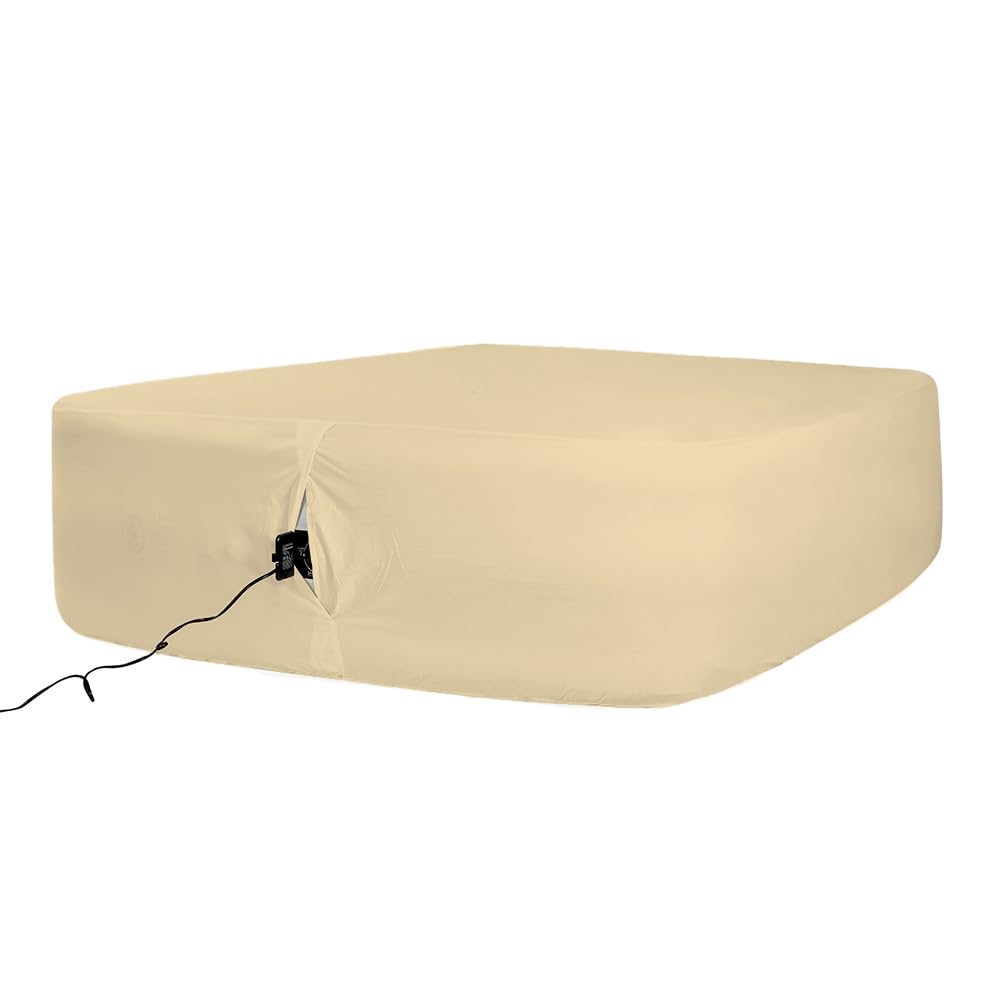 Bedecor Air Bed Sheets For Mattress Cover Removable Bed And Elastic Band Super Soft And Breathable & Deep Up To 21'' Beige Twin