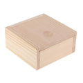 ATORSE 4xUnfinished Unpainted Wooden Storage Box Case with Lid for soap Storage