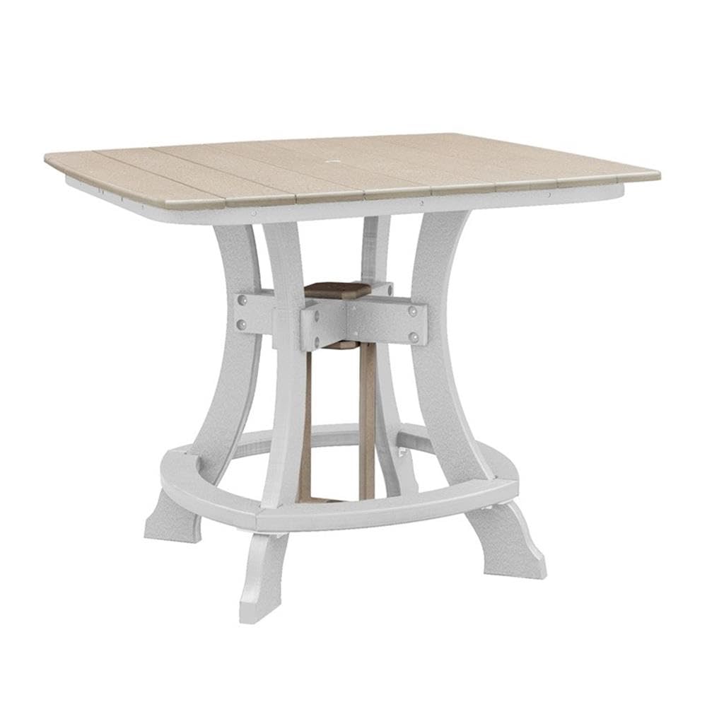 American Furniture Classics Five Piece Square Counter Height Dining Set, Weatherwood/White