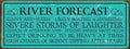 Sun Protected River Forecast Metal Sign, Fade Resistant, Humor, Home Decor