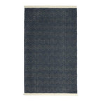 Kosas Home Miller 108 X 144 Herringbone Polypropylene Fabric Area Rug In Navy