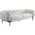 Acme Ragle Sofa in Vintage White Top Grain Leather