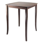 Ergode Harrington Drop Leaf High Table Set | Solid Wood | Walnut Finish | 39.37' W x 31.5' D x 36.22' H | Includes 2 Stools | Fully Assembled (94337-VV)