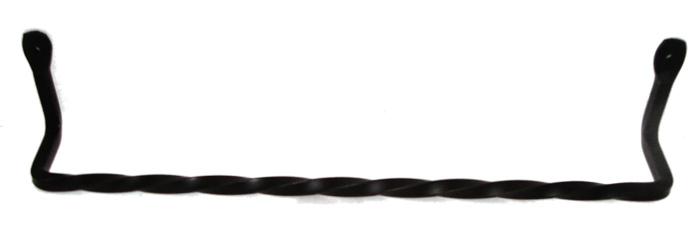 Wrought Iron Towel Bar - 24 Inch -Twisted Hand Made