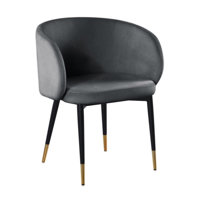 Best Master Furnitures Rustic Velvet Upholstered Dining Chair Black