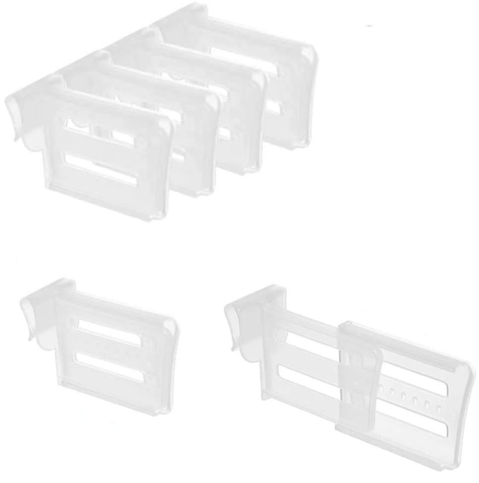 Gion Refrigerator,Kitchen, Stationary Drawers Divider Shelf Clips Expandable Fridge Drawers Storage Partition Clips Storage Orga