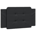 vidaXL Black Faux Leather Headboard Cushion - Foam-Stuffed Decorative Pillow Back for Bedroom Comfort - Wall Mount/Bed Frame Compatible, Easy Clean, Luxurious Look