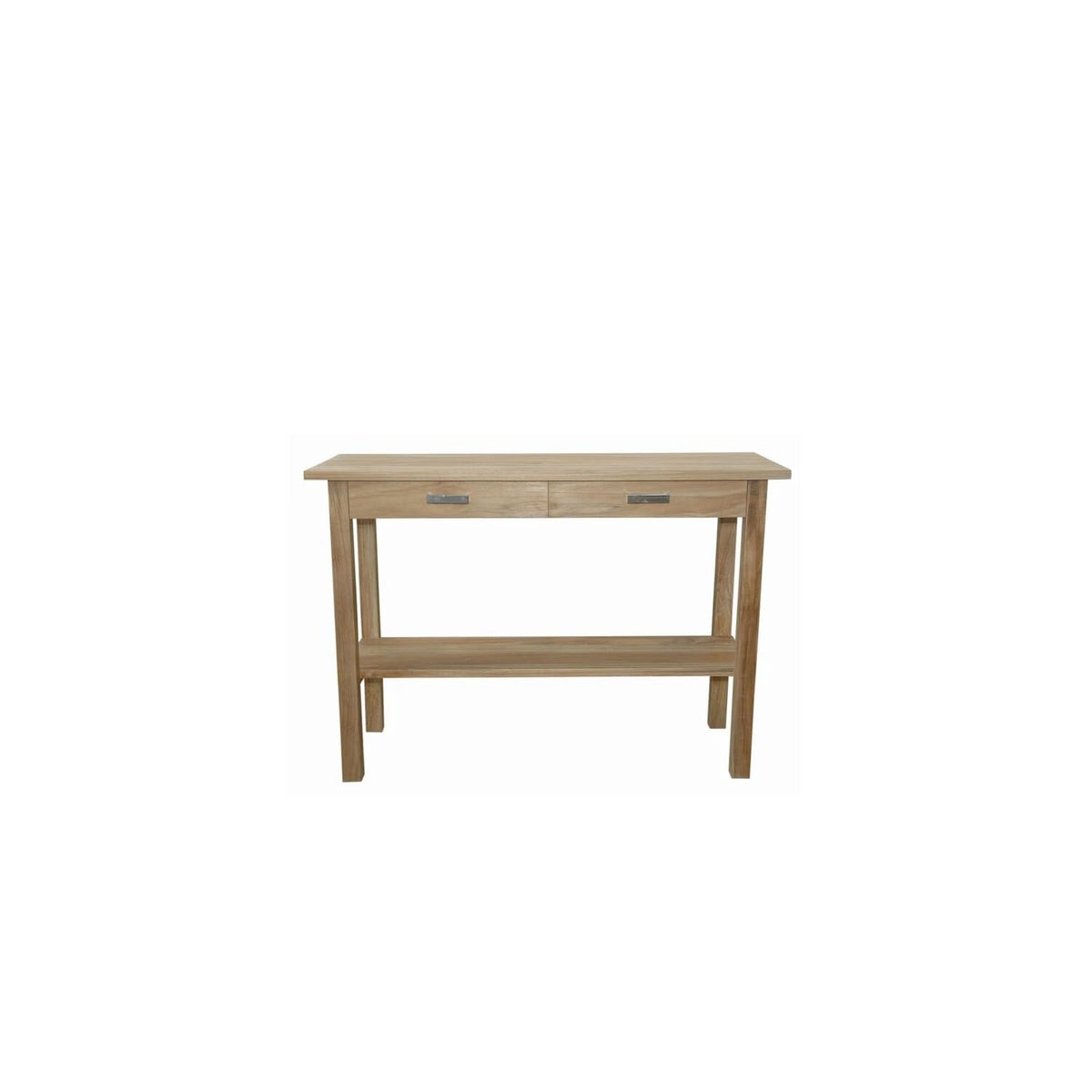 Anderson Teak Rectangular Serving Table with Two Drawers and One Shelf