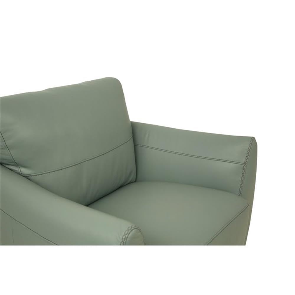 Acme Valeria Leather Chair In Watery