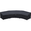 Upgraded Curved Patio Furniture Covers, Waterproof Outdoor Sectional Cover, 600D Pu Outdoor Furniture Sofa Covers 190'(128') H