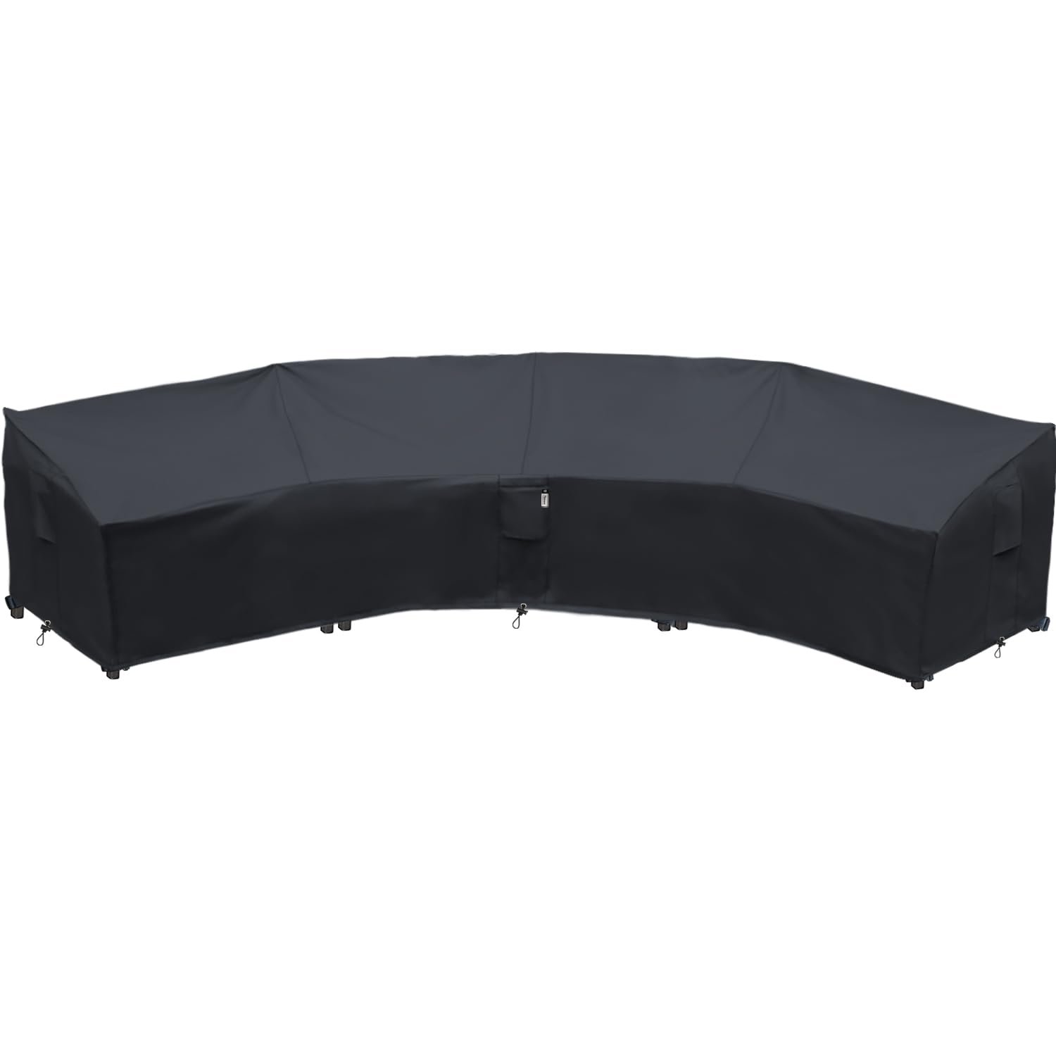 Upgraded Curved Patio Furniture Covers, Waterproof Outdoor Sectional Cover, 600D Pu Outdoor Furniture Sofa Covers 190'(128') H